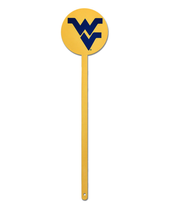 West Virginia Mountaineers Laser Cut Steel Garden Stake-Primary Logo Yellow