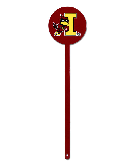 Iowa State Cyclones Laser Cut Steel Garden Stake-Red