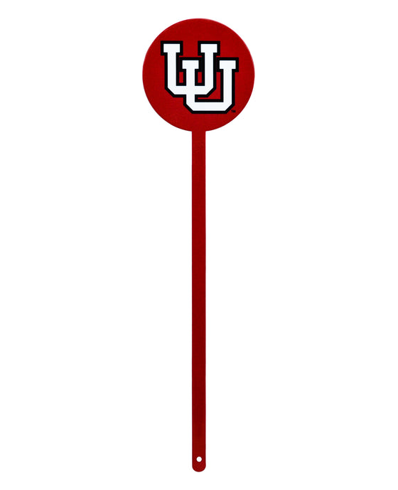 Utah Utes Laser Cut Steel Garden Stake-Interlock U Red