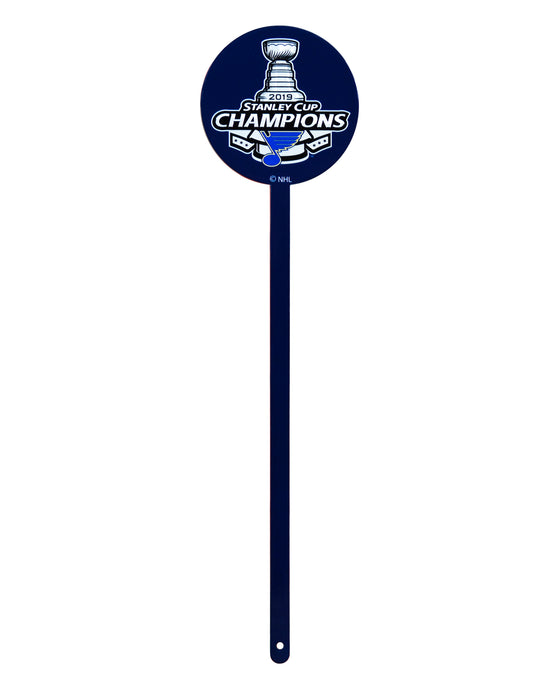 St Louis Blues Laser Cut Steel Garden Stake-2019 SC Champions