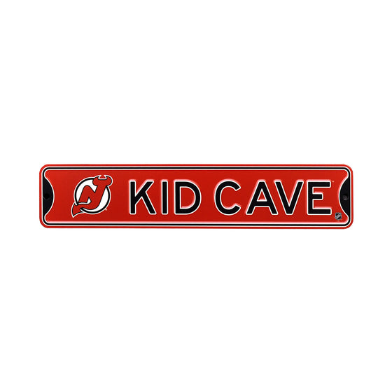 New Jersey Devils  Steel Kid Cave Sign