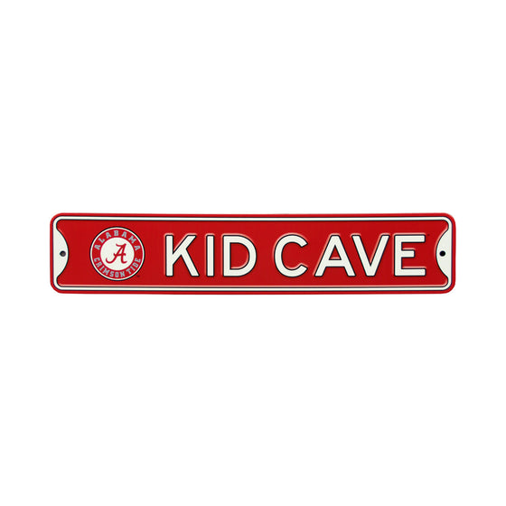 Alabama Crimson Tide Steel Kid Cave Sign