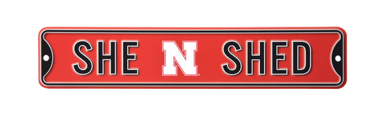 Nebraska Cornhuskers  Steel She Shed Sign