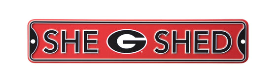 Georgia Bulldogs  Steel She Shed Sign