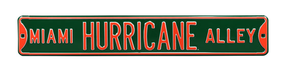 Miami Hurricanes Steel Street Sign-MIAMI HURRICANE ALLEY