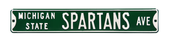 Michigan State Spartans Steel Street Sign-SPARTANS AVE