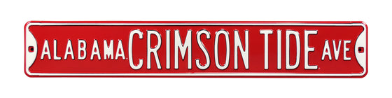 Alabama Crimson Tide Steel Street Sign-CRIMSON TIDE AVE