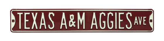 Texas A&M Aggies Steel Street Sign-TEXAS A&M AGGIES AVE