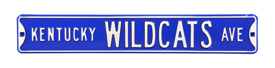 Kentucky Wildcats Steel Street Sign-KENTUCKY WILDCATS AVE