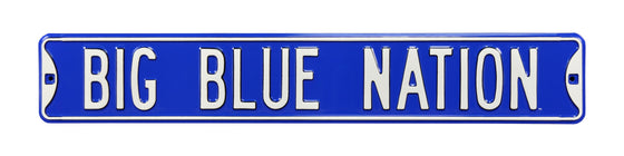 Kentucky Wildcats Steel Street Sign-BIG BLUE NATION