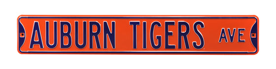 Auburn Tigers Steel Street Sign-AUBURN TIGERS AVE on Orange