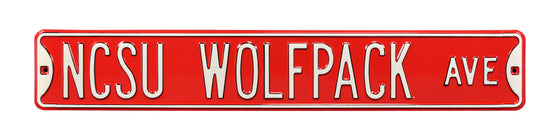 North Carolina State Steel Street Sign-NCSU WOLFPACK AVE -old *