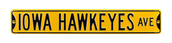 Iowa Hawkeyes Steel Street Sign-IOWA HAWKEYES AVE