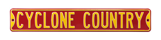 Iowa State Cyclones Steel Street Sign-CYCLONE COUNTRY