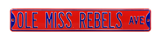 Ole Miss Rebels Steel Street Sign-OLE MISS REBELS AVE