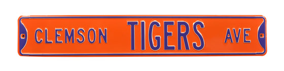 Clemson Tigers Steel Street Sign-CLEMSON TIGERS AVE