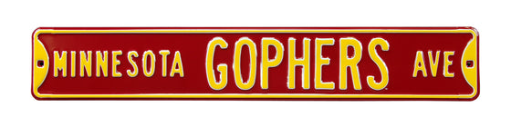 Minnesota Golden Gophers Steel Street Sign-MINNESOTA GOPHERS AVE