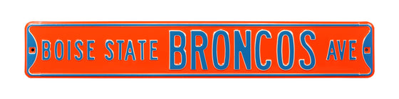 Boise State Broncos Steel Street Sign-BOISE STATE BRONCOS AVE