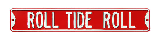 Alabama Crimson Tide Steel Street Sign-ROLL TIDE ROLL