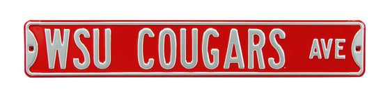 Washington State Cougars Steel Street Sign-WSU COUGARS AVE