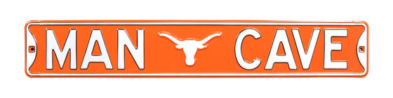 Texas Longhorns Steel Street Sign with Logo-MAN CAVE