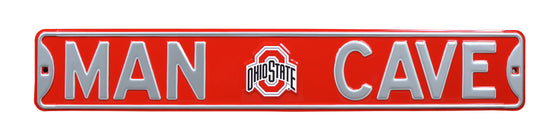 Ohio State Buckeyes Steel Street Sign with Logo-MAN CAVE