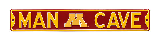 Minnesota Golden Gophers Steel Street Sign with Logo-MAN CAVE