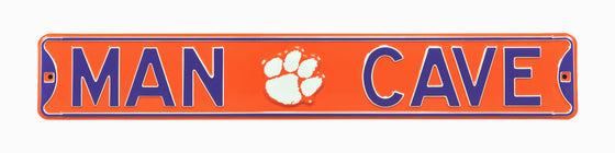 Clemson Tigers Steel Street Sign with LogoMAN CAVE