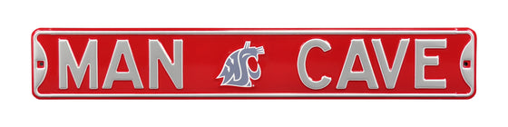 Washington State Cougars Steel Street Sign with Logo-MAN CAVE