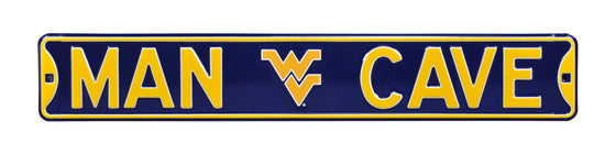 West Virginia Mountaineers Steel Street Sign with Logo-MAN CAVE