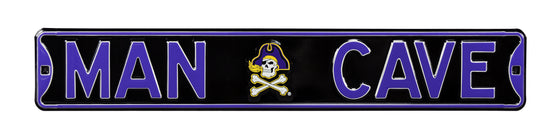 East Carolina Pirates Steel Street Sign with Logo-MAN CAVE