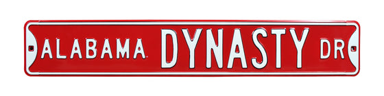 Alabama Crimson Tide Steel Street Sign-ALABAMA DYNASTY