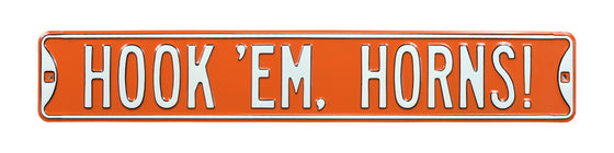 Texas Longhorns Steel Street Sign-HOOK 'EM HORNS