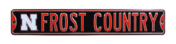 Nebraska Cornhuskers Steel Street Sign with Logo-FROST COUNTRY