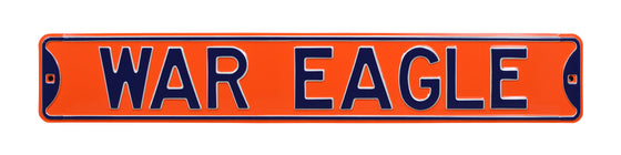 Auburn Tigers Steel Street Sign-WAR EAGLE