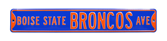 Boise State Broncos Steel Street Sign-BOISE STATE BRONCOS AVE Blue