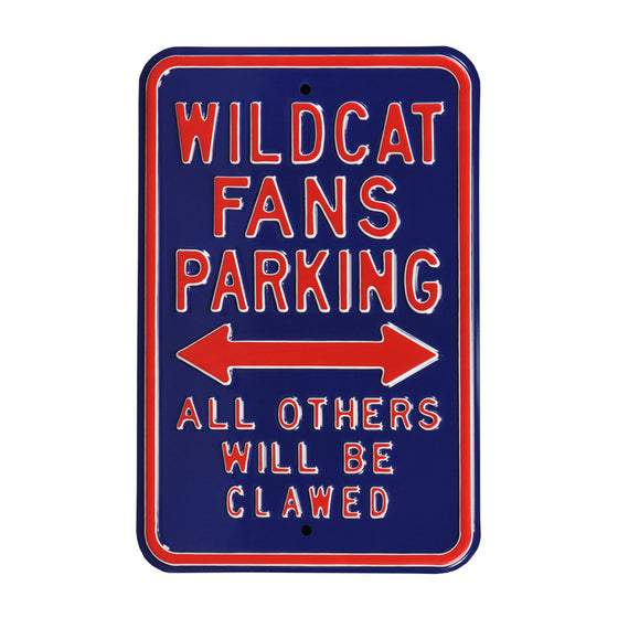 Arizona Wildcats Steel Parking Sign-Wildcats Parking