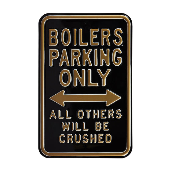 Purdue Boilermakers Steel Parking Sign-All Others Crushed