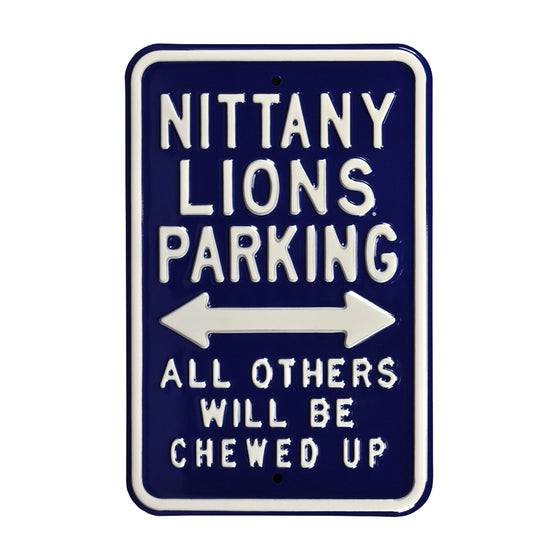 Penn State Nittany Lions Steel Parking Sign-Chewed Up