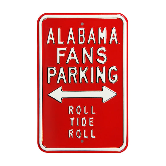 Alabama Crimson Tide Steel Parking Sign-Roll Tide