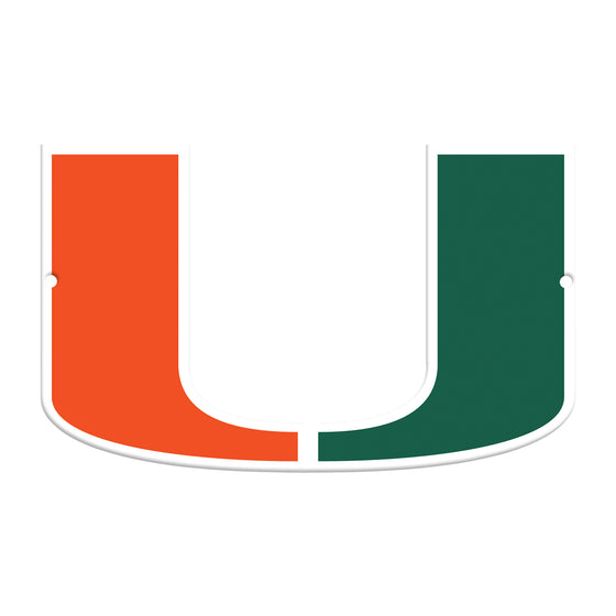 Miami Hurricanes Laser Cut Steel Logo Spirit Size-Primary Logo