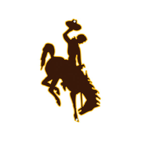 Wyoming Cowboys Laser Cut Steel Logo Spirit Size-Primary Logo