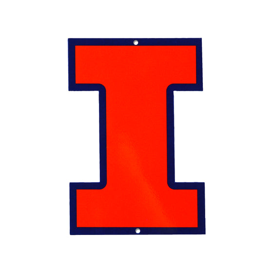 Illinois Fighting Illini Laser Cut Steel Logo Spirit Size-Primary Logo