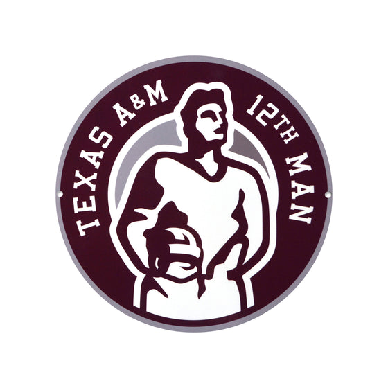 Texas A&M Aggies Laser Cut Steel Logo Spirit Size-12th Man