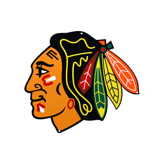 Chicago Blackhawks Laser Cut Steel Logo Spirit Size-Primary Logo