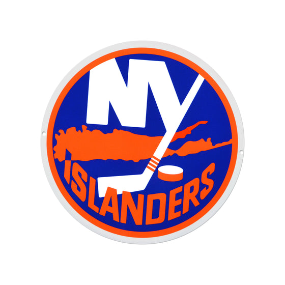 New York Islanders Laser Cut Steel Logo Spirit Size-Primary Logo