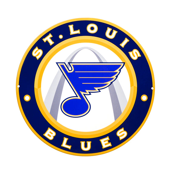 St Louis Blues Laser Cut Steel Logo Spirit Size-Circle Logo