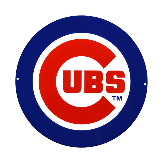 Chicago Cubs Laser Cut Steel Logo Spirit Size-Primary Circle Logo