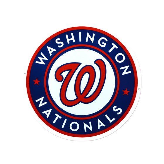 Washington Nationals Laser Cut Steel Logo Spirit Size-Circle Logo