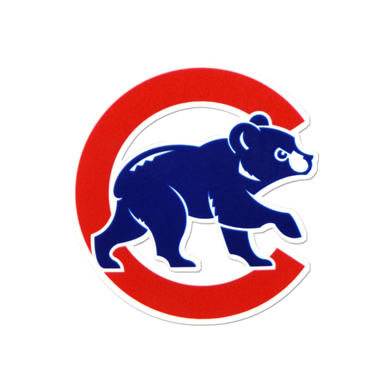 Chicago Cubs Laser Cut Steel Logo Spirit Size-Walking Bear Logo